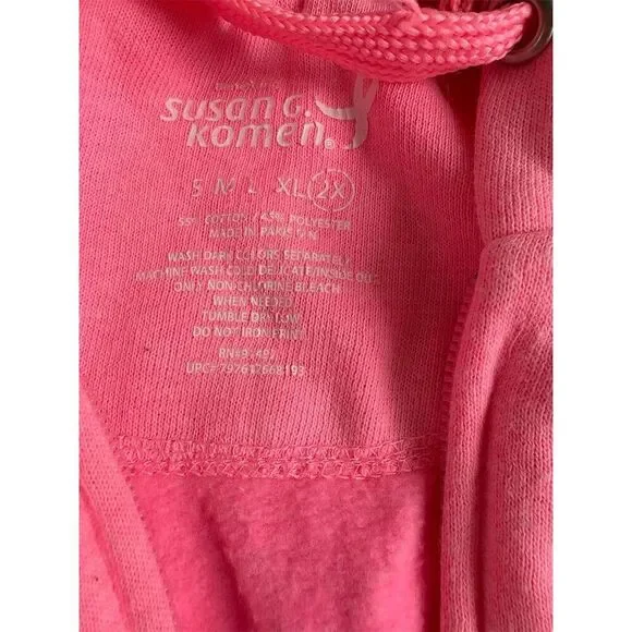 2XL Pink Hoodie & Pants Set "Fearless" Susan G  Komen breast cancer awareness - Picture 4 of 7